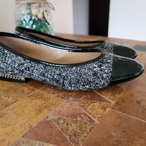 Michael Kors Black and Gray Women's Flats